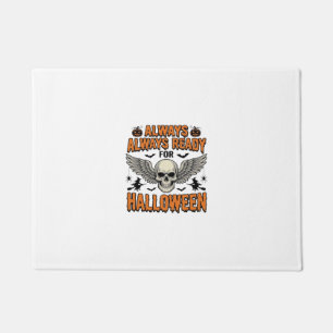 Halloween Skull Shirt Vintage Engraving Spooky Quo Doormat