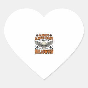 Halloween Skull Shirt Vintage Engraving Spooky Quo Heart Sticker