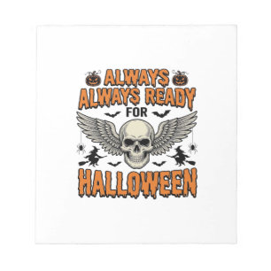 Halloween Skull Shirt Vintage Engraving Spooky Quo Notepad