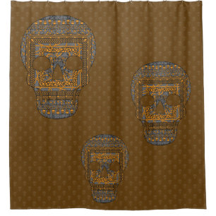 Halloween Skull Shower Curtain