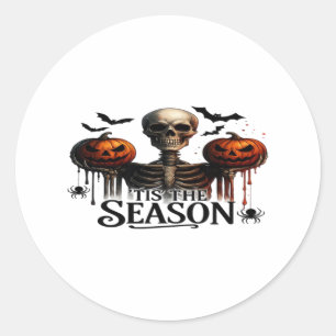 Halloween Skull Skeleton Classic Round Sticker
