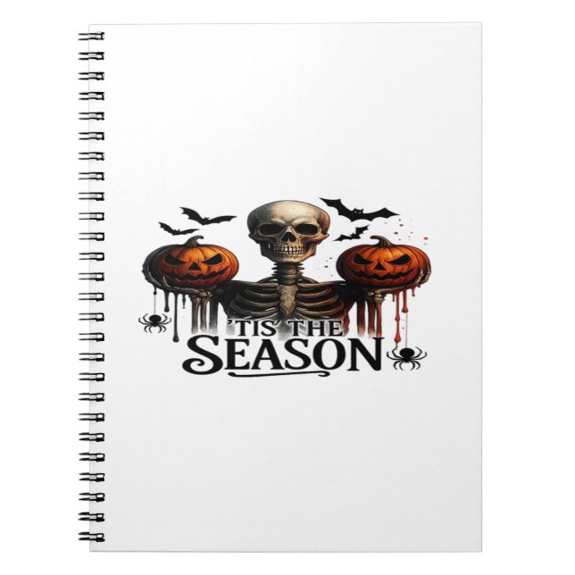 Halloween Skull Skeleton Notebook (Front)