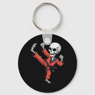 Halloween Skull Skeleton Taekwondo Costume Trick Key Ring