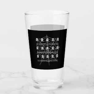 Halloween Skull Spider Web Costume Trick Or Treat Glass
