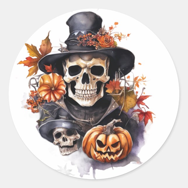  Halloween Skull Stickers (Front)