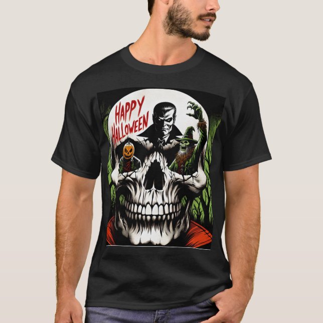 Halloween Skull T-Shirt (Front)
