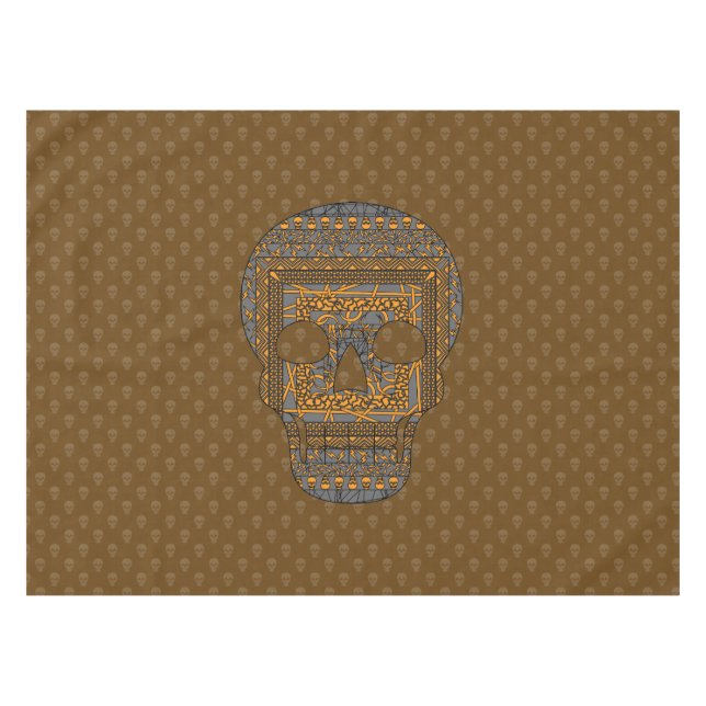 Halloween Skull Tablecloth (Front (Horizontal))