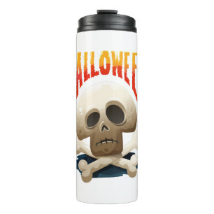 HALLOWEEN SKULL THERMAL TUMBLER