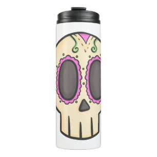 halloween skull  thermal tumbler