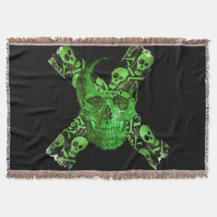 Halloween Skull Throw Blanket