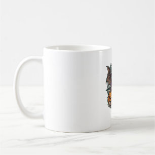 Halloween Skull Top Hat Bat Wings Pumpkin Spider W Coffee Mug