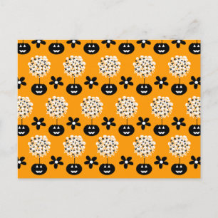 Halloween Skull Topiary Postcard