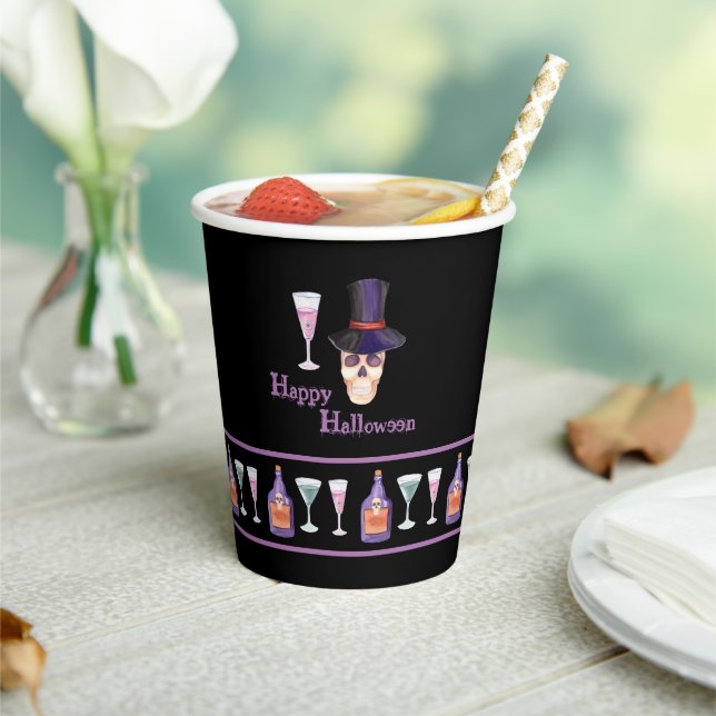 Halloween Skull With Potions Paper Cup (Insitu)