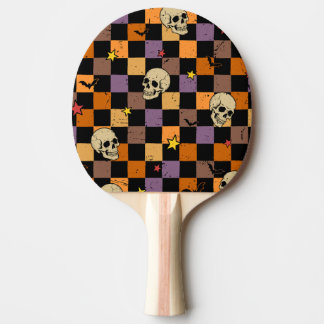 Halloween Skulls and bats  Ping Pong Paddle
