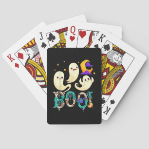 Halloween Skulls Cute Spooky Skeletons 11 Playing Cards