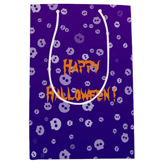 Halloween Skulls Medium Gift Bag (Front)