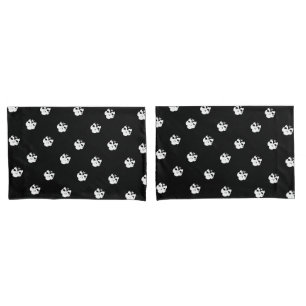 Halloween Skulls pattern black white Pillowcase