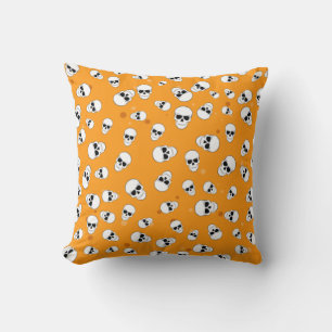 Halloween Skulls Pattern Cushion