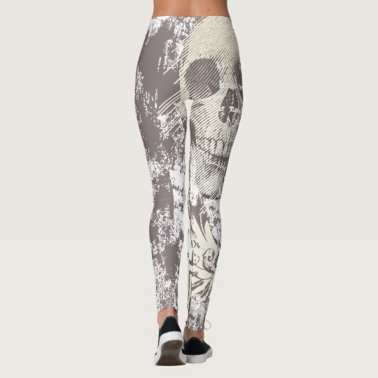 Halloween Skulls Pattern Leggings