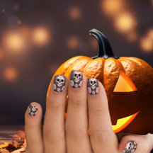 Halloween Skulls & Roses Spooky Dusty Pink