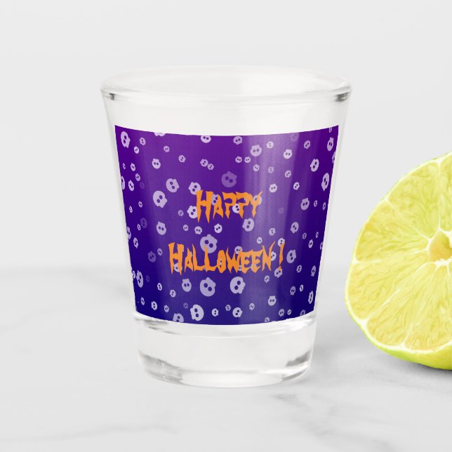 Halloween Skulls Shot Glass (Front)