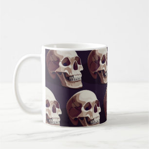 Halloween Skulls: Spooky Seamless Pattern. Coffee Mug