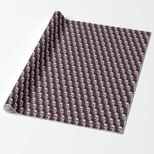 Halloween Skulls: Spooky Seamless Pattern. Wrapping Paper