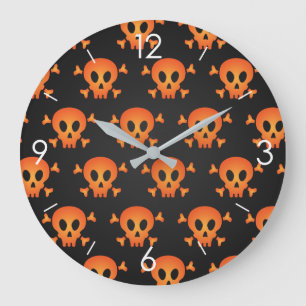 Halloween Skull's Square Wall Clock