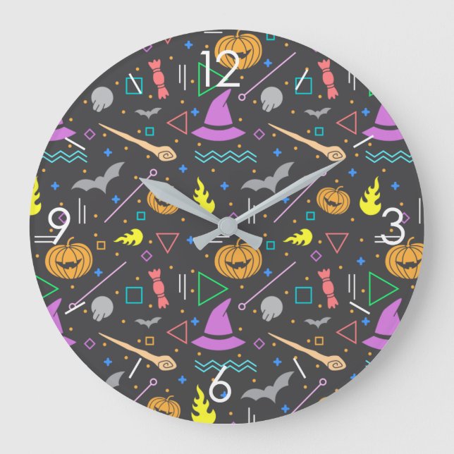 Halloween Skull's Square Wall Clock (Front)
