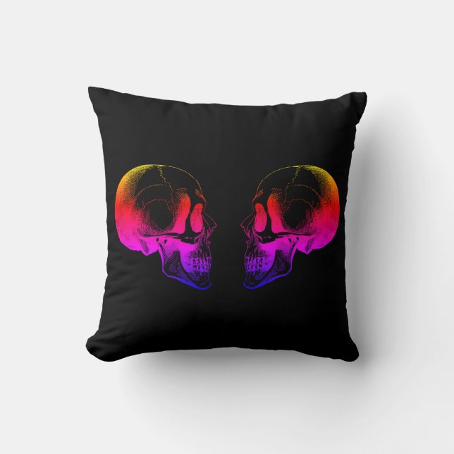 Halloween Skulls  Throw Pillow (Front)