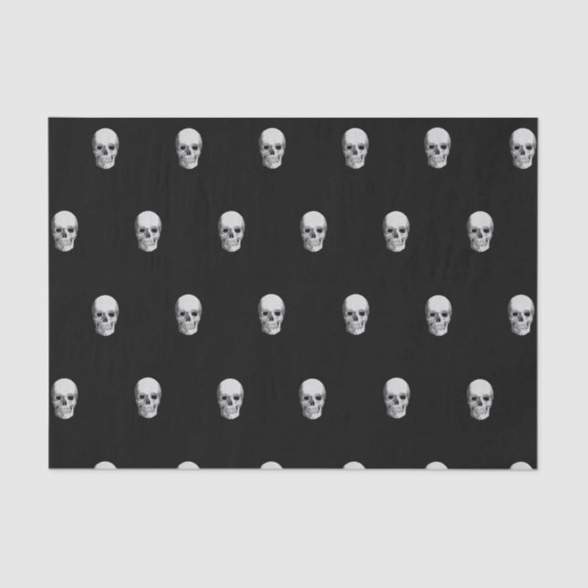 Halloween skulls tissue paper gift bag stuffer  (Front)