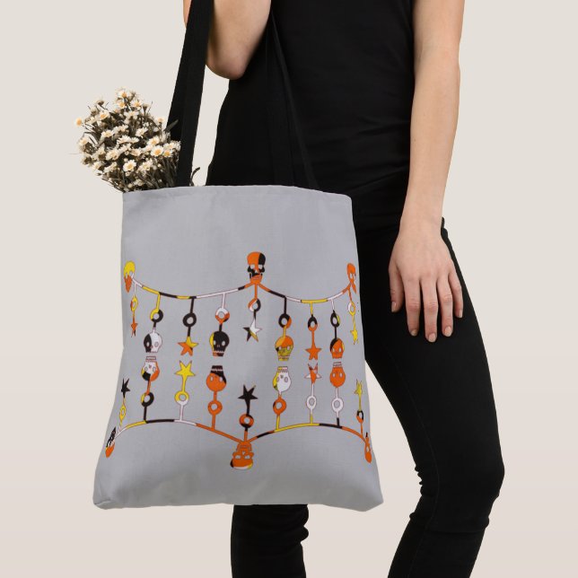 Halloween Skulls Tote Bag (Close Up)