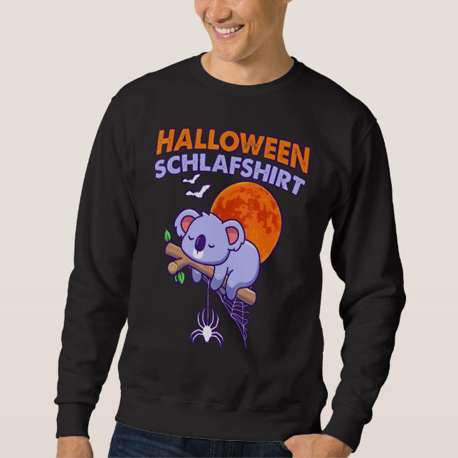 Halloween Sleep  Koala Bear In German Sweatshirt (Front)