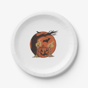 halloween sleep paper plate
