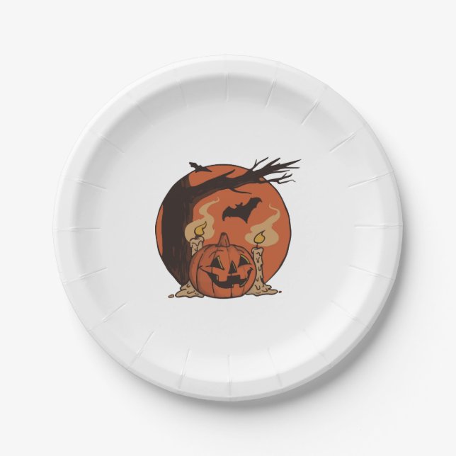 halloween sleep paper plate (Front)