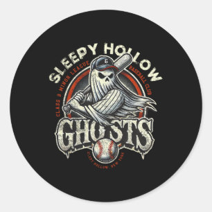 Halloween Sleepy Hollow Ghosts Minor League Byseby Classic Round Sticker