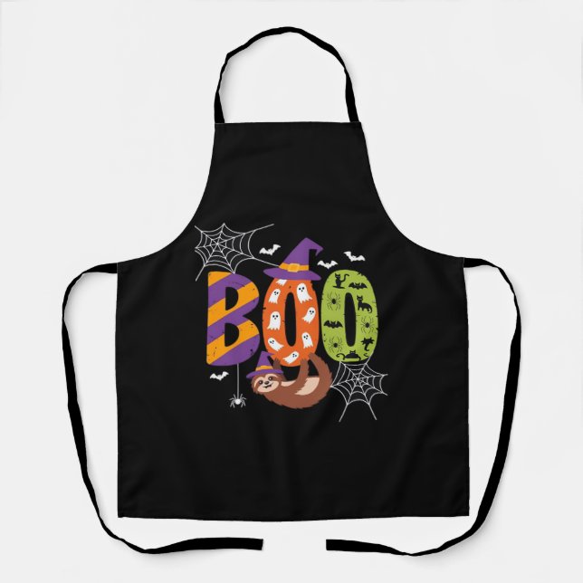 Halloween Sloth Boo Lazy Essential T-Shirt Apron (Front)
