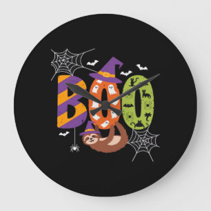 Halloween Sloth Boo Lazy Essential T-Shirt Large Clock