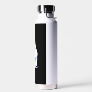 Halloween sloth dressed as ghost going trick or tr water bottle