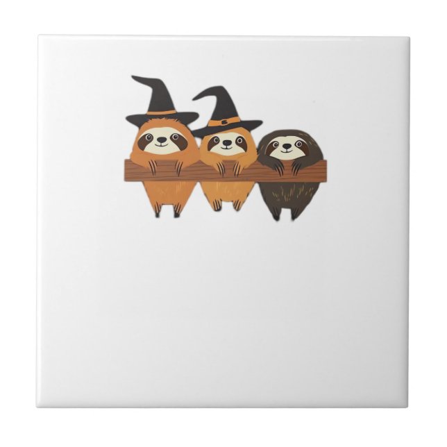 Halloween Sloth Essential T-Shirt Ceramic Tile (Front)