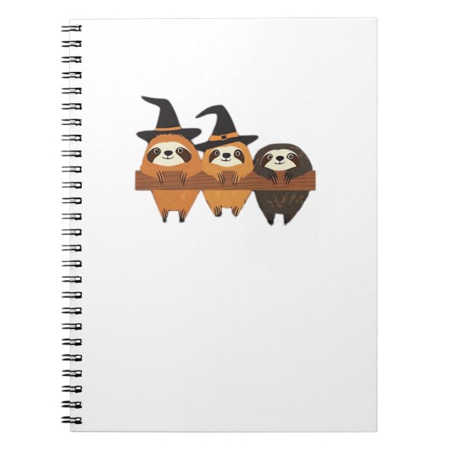 Halloween Sloth Essential T-Shirt Notebook (Front)