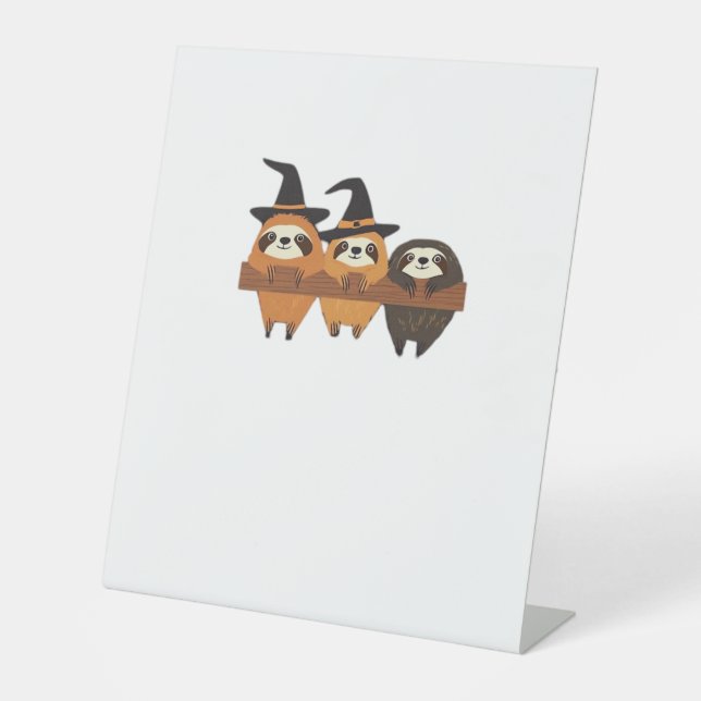 Halloween Sloth Essential T-Shirt Pedestal Sign (Front)