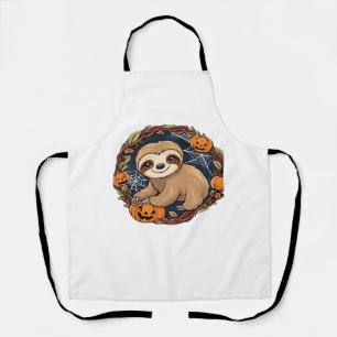 Halloween, Sloth, October 31st, Thanksgiving Class Apron