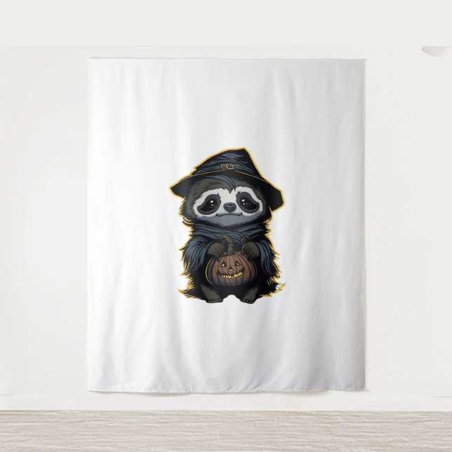 Halloween sloth Oversized T-Shirt Tapestry (Front)