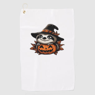 Halloween Sloth Pumpkin Festivity Classic T-Shirt Golf Towel