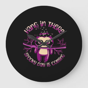 Halloween Sloth (ver.1) Classic T-Shirt Large Clock
