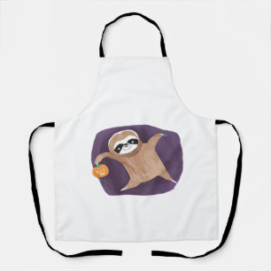 Halloween Sloth with Pumpkin Classic T-Shirt Apron
