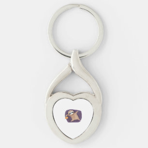 Halloween Sloth with Pumpkin Classic T-Shirt Key Ring
