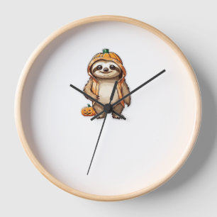 Halloween Slothster Essential T-Shirt Clock