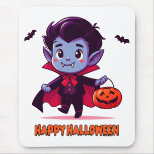 Halloween - Small Vampire and pumpkin Mouse Pad